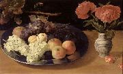 Jacob van Es Plums and Apples oil on canvas